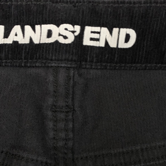 Lands' End Black Mid-Rise Straight Corduroy Pants - Picture 3 of 7